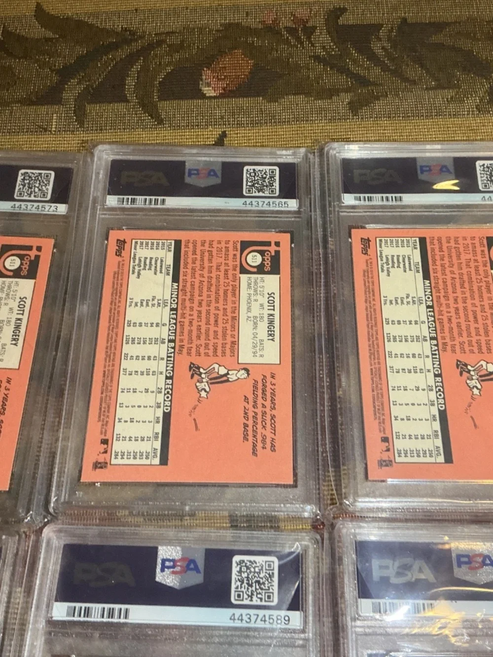 1 Scott Kingery 2018 Topps Heritage #511 rookie card Graded PSA 10